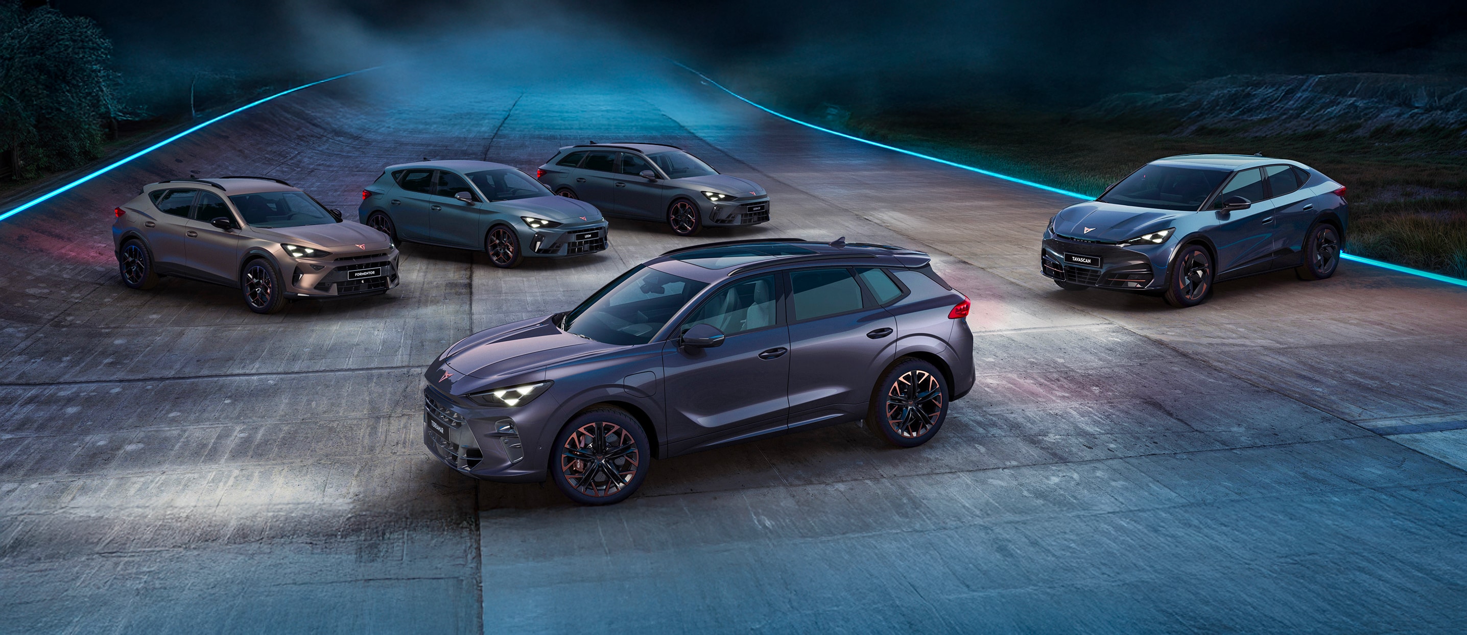 A person intently looking at their smartphone, standing outdoors with blurred modern city buildings and a bright sunset sky in the background.