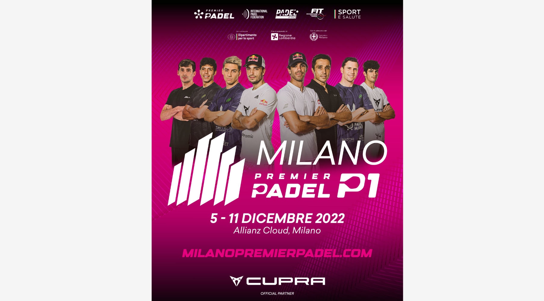 CUPRA Official Partner del Milano Premier Padel P1